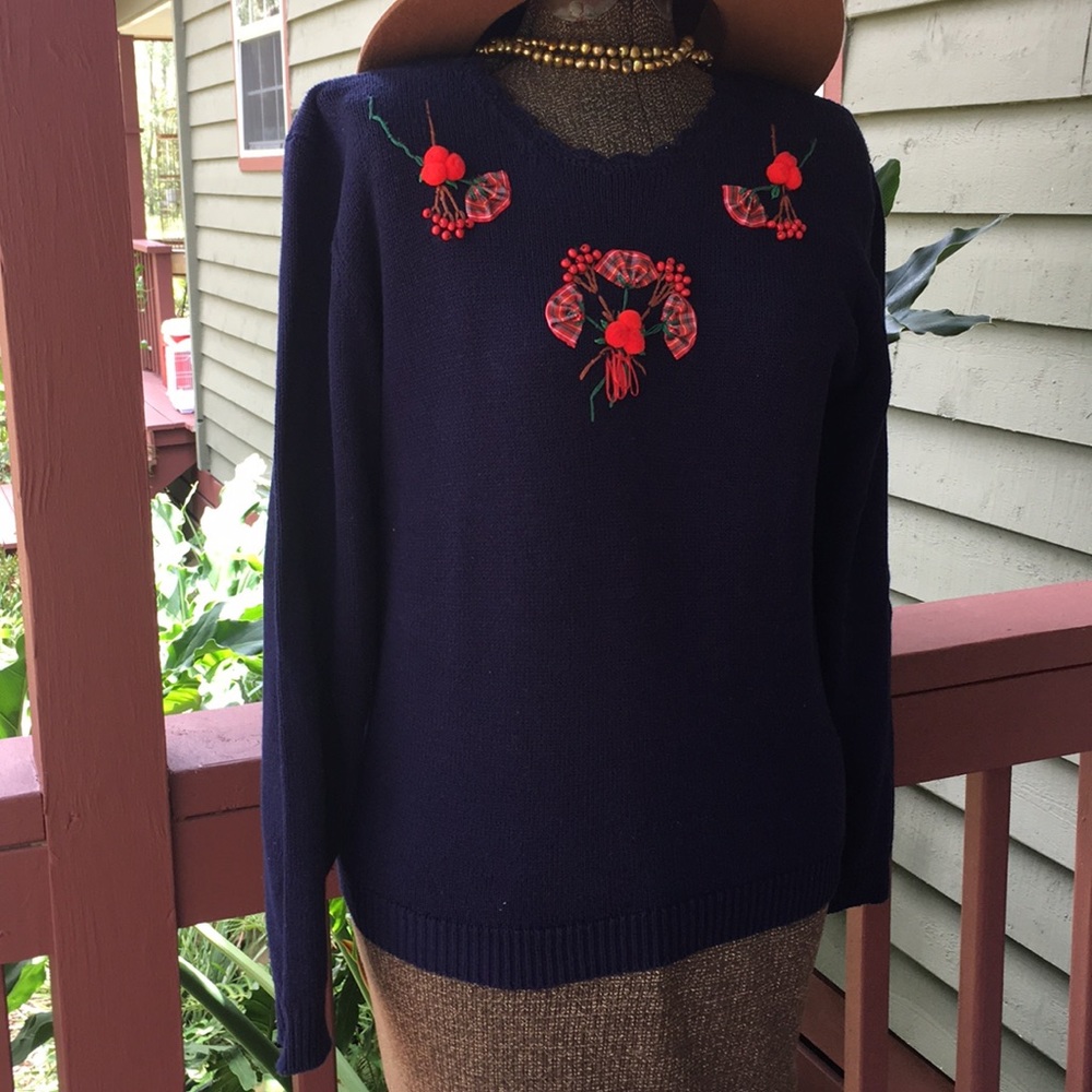 Vintage Susan Bristol Hand embroidered sweater